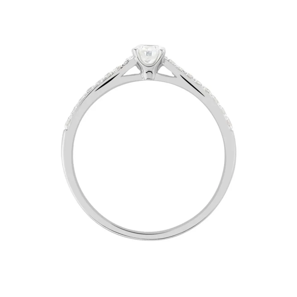 Sale Histoire d'Or Bague Solitaire Hemera Or Blanc Diamant