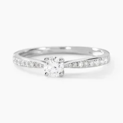 Clearance Histoire d'Or Bague Solitaire Hemera or blanc diamant