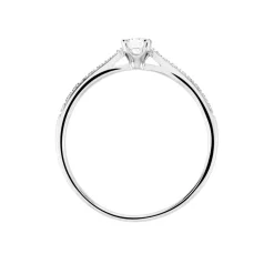 Clearance Histoire d'Or Bague Solitaire Hemera or blanc diamant