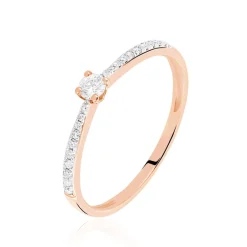 Best Histoire d'Or Bague Solitaire Hemera Or Rose Diamant
