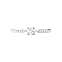 New Histoire d'Or Bague Solitaire Hemera or rose diamant