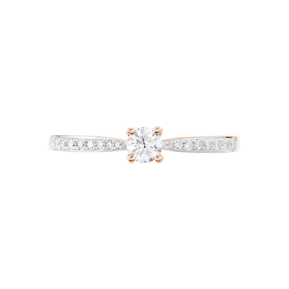 New Histoire d'Or Bague Solitaire Hemera or rose diamant