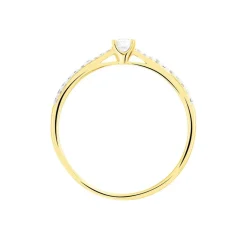 New Histoire d'Or Bague Solitaire Hemera or jaune diamant