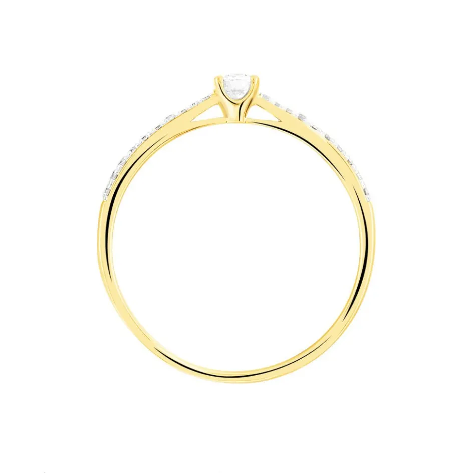New Histoire d'Or Bague Solitaire Hemera or jaune diamant