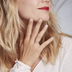 Histoire d'Or Bague Solitaire Hemera platine blanc diamant