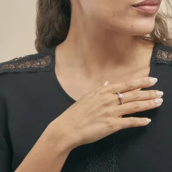 Outlet Histoire d'Or Bague Solitaire Karen Or Blanc Diamant