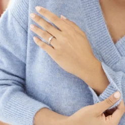 Clearance Histoire d'Or Bague Solitaire Katalina Or Blanc Diamant