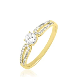 Clearance Histoire d'Or Bague Solitaire Katalina or jaune diamant