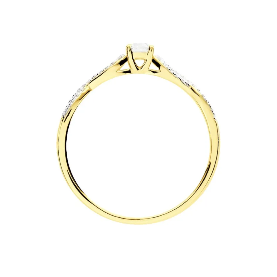 Clearance Histoire d'Or Bague Solitaire Livia Or Jaune Diamant
