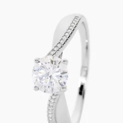 Sale Histoire d'Or Bague Solitaire Maellyne Argent Blanc Oxyde De Zirconium