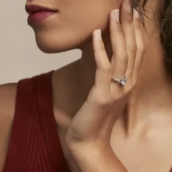 Sale Histoire d'Or Bague Solitaire Maellyne Argent Blanc Oxyde De Zirconium