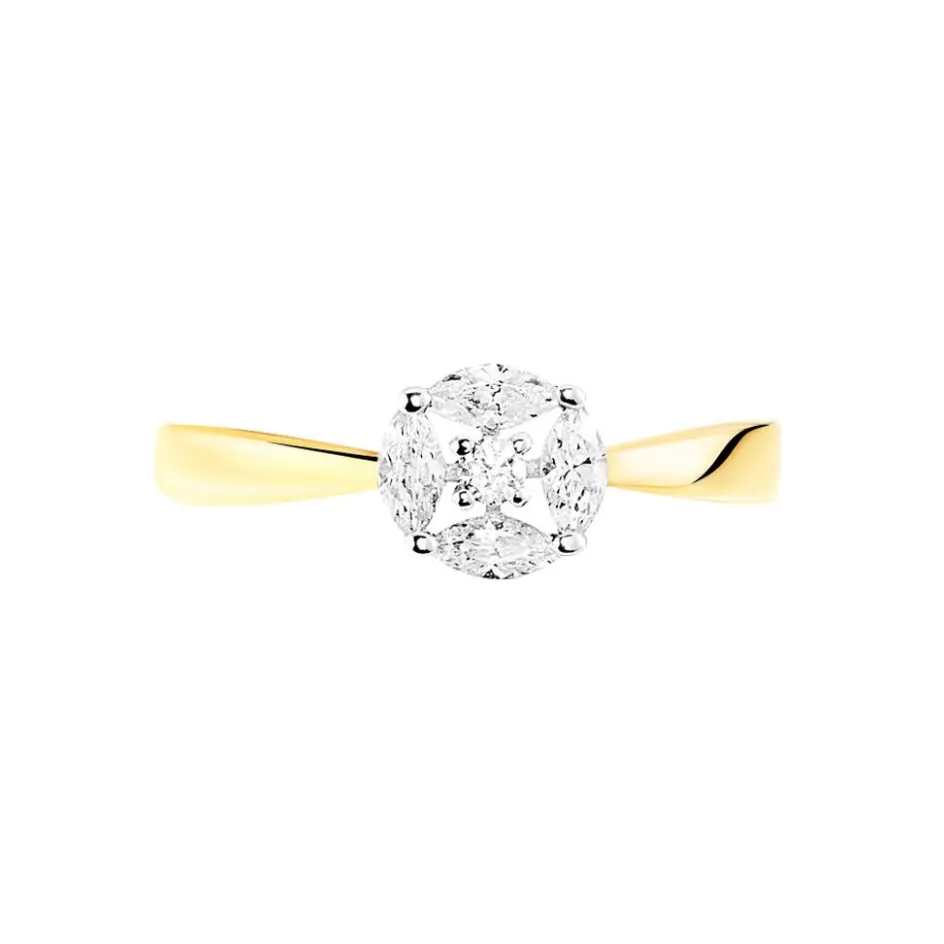 Sale Histoire d'Or Bague Solitaire Maurena Or Jaune Oxyde De Zirconium