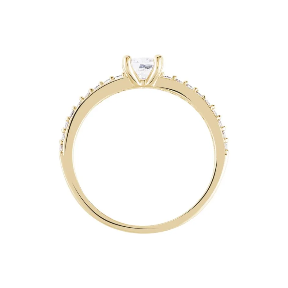 Outlet Histoire d'Or Bague Solitaire Mireilla De Zirconium plaqué or jaune oxyde