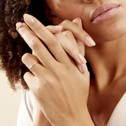 Outlet Histoire d'Or Bague Solitaire Natalia or blanc diamant