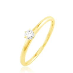 Hot Histoire d'Or Bague Solitaire Natalia or jaune diamant