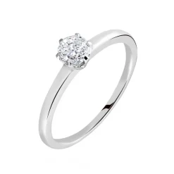 Sale Histoire d'Or Bague Solitaire Natalia Pl Platine Blanc Diamant