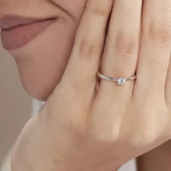 Histoire d'Or Bague Solitaire Or Blanc Fiona Diamant Synthétique* Bagues|Bagues Avec Pierre