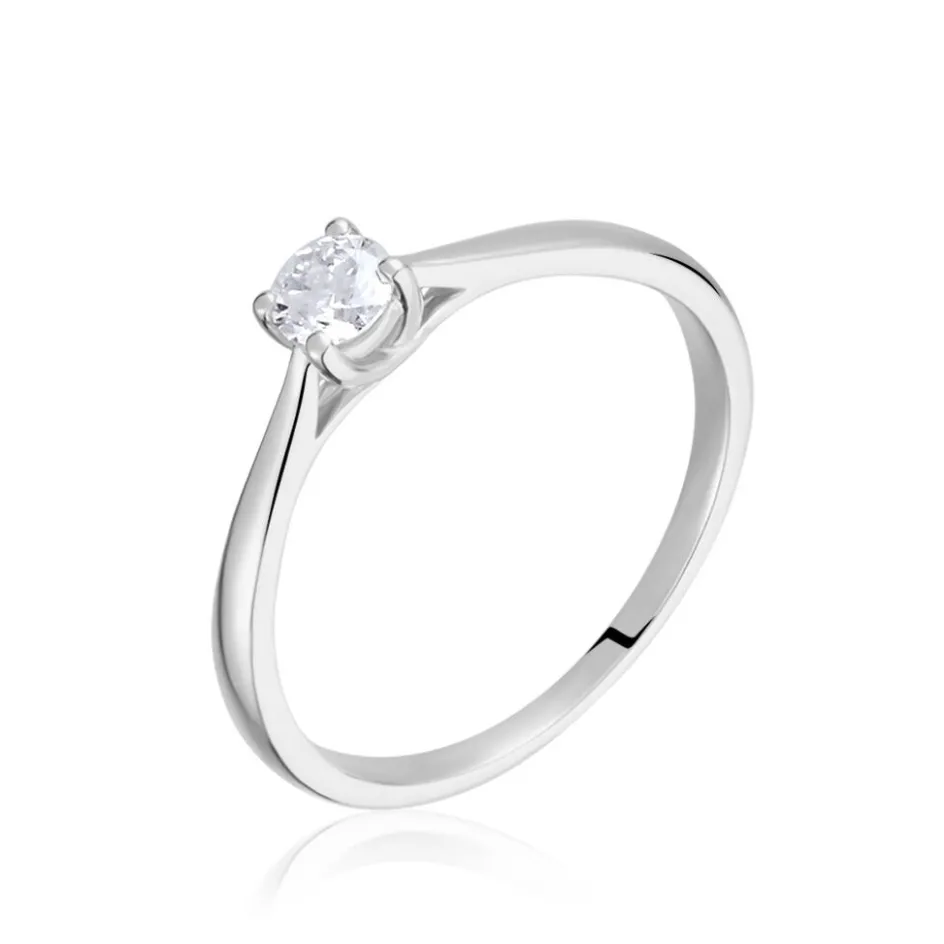 Histoire d'Or Bague Solitaire Or Blanc Aphrodite Diamant* Bagues|Bagues Avec Pierre