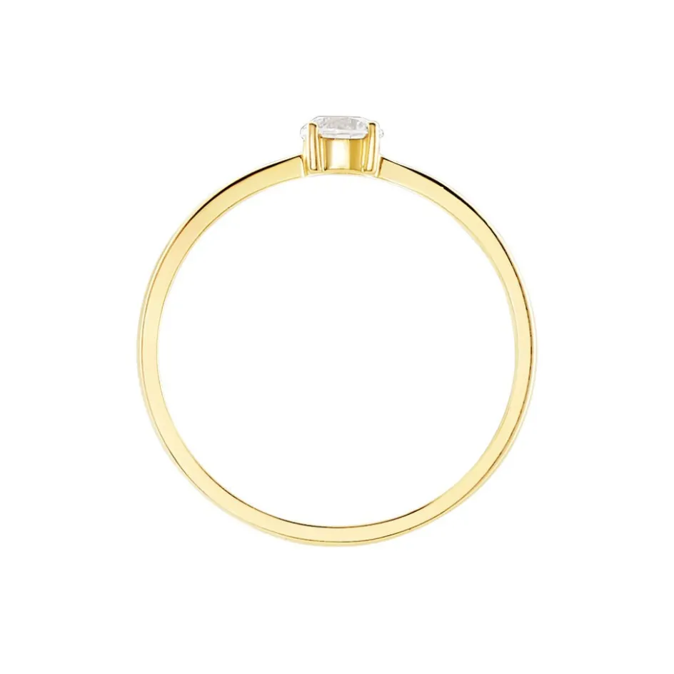 Histoire d'Or Bague Solitaire Or Jaune Eclat D'etoile Oxyde De Zirconium* Bagues|Bagues Avec Pierre