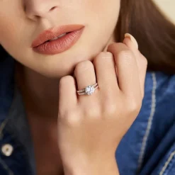 New Histoire d'Or Bague Solitaire Or Jaune Anthyme Oxyde De Zirconium or jaune oxyde