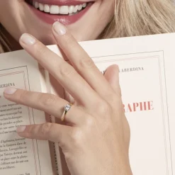 Histoire d'Or Bague Solitaire Or Jaune Diamant Synthetique* Bagues|Bagues Avec Pierre