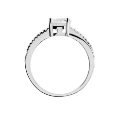 Outlet Histoire d'Or Bague Solitaire Poseidon Argent Blanc Oxyde De Zirconium