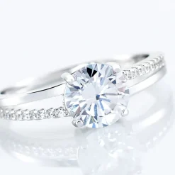 Outlet Histoire d'Or Bague Solitaire Poseidon Argent Blanc Oxyde De Zirconium