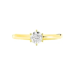 Clearance Histoire d'Or Bague Solitaire Ruken Or Jaune Diamant