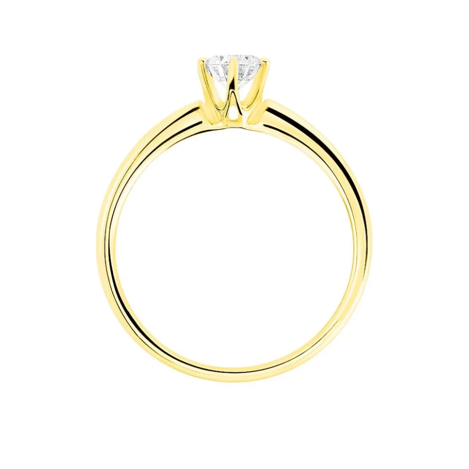 Clearance Histoire d'Or Bague Solitaire Ruken Or Jaune Diamant