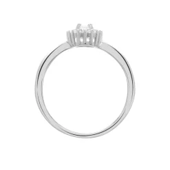 Best Histoire d'Or Bague Solitaire Shandrany Argent Blanc Oxyde De Zirconium