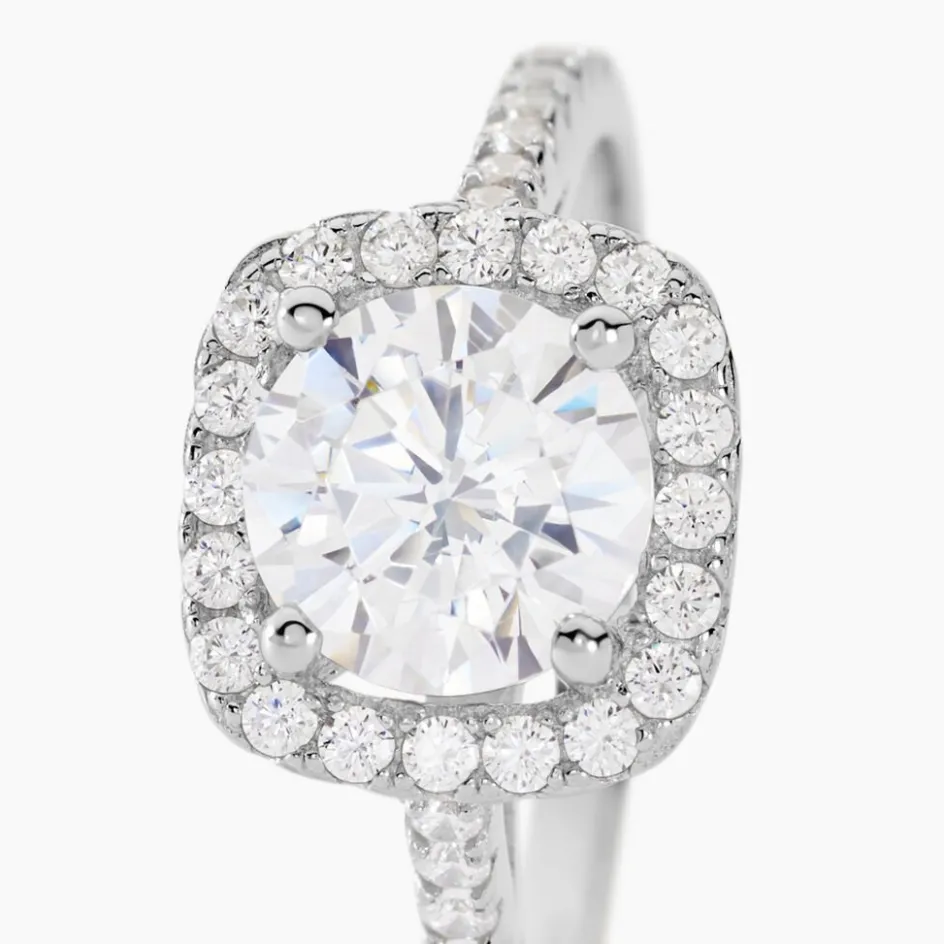 Best Histoire d'Or Bague Solitaire Soa Argent Blanc Oxyde De Zirconium