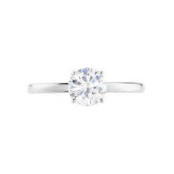 Best Histoire d'Or Bague Solitaire Stella Argent Blanc Oxyde De Zirconium