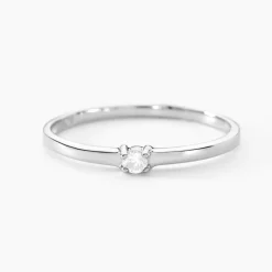 Best Histoire d'Or Bague Solitaire Superposition Or Blanc Diamant