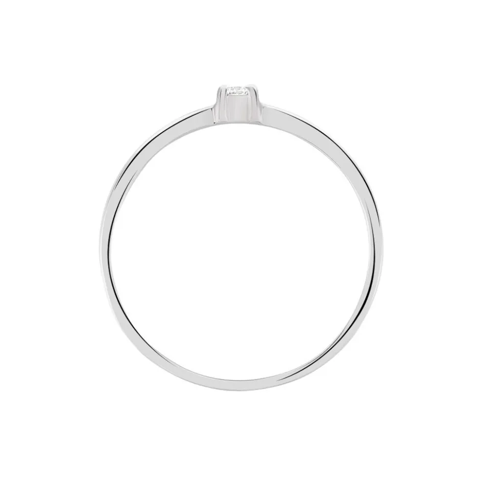 Best Histoire d'Or Bague Solitaire Superposition Or Blanc Diamant