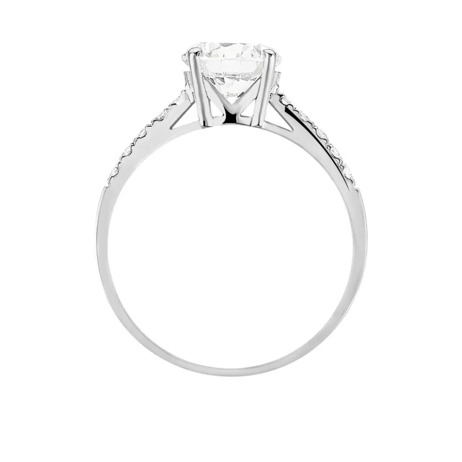 Discount Histoire d'Or Bague Solitaire Terese De Zirconium or blanc oxyde