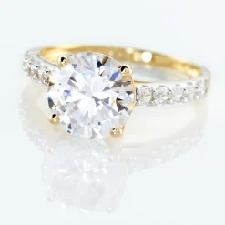 Online Histoire d'Or Bague Solitaire Terese De Zirconium or jaune oxyde