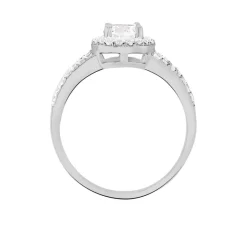 Outlet Histoire d'Or Bague Solitaire Titemae Argent Blanc Oxyde De Zirconium