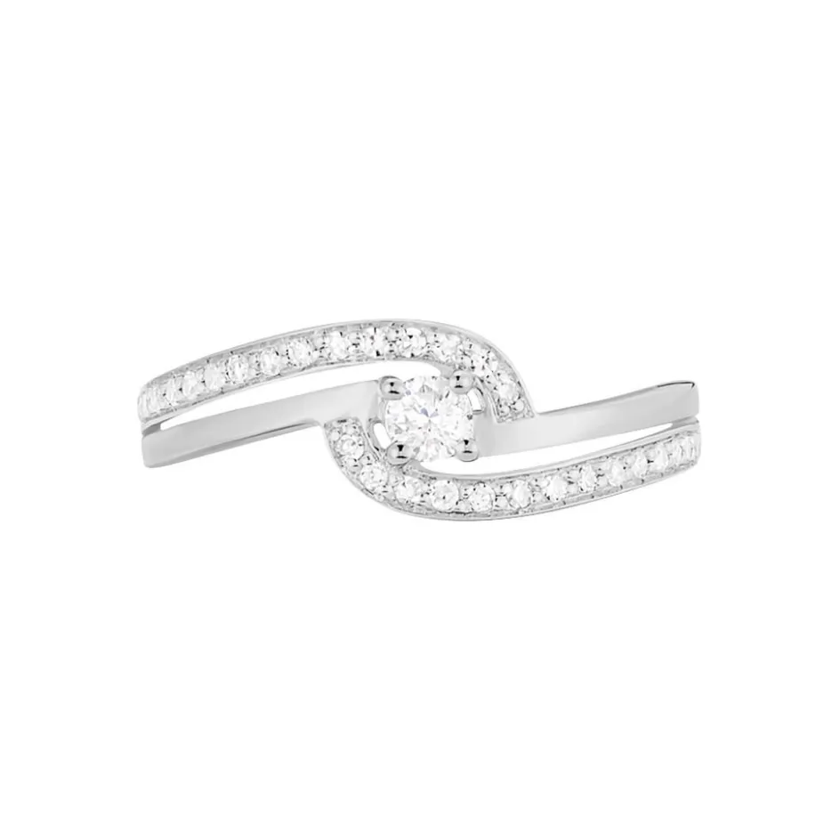 Sale Histoire d'Or Bague Solitaire Vassilissa or blanc diamant