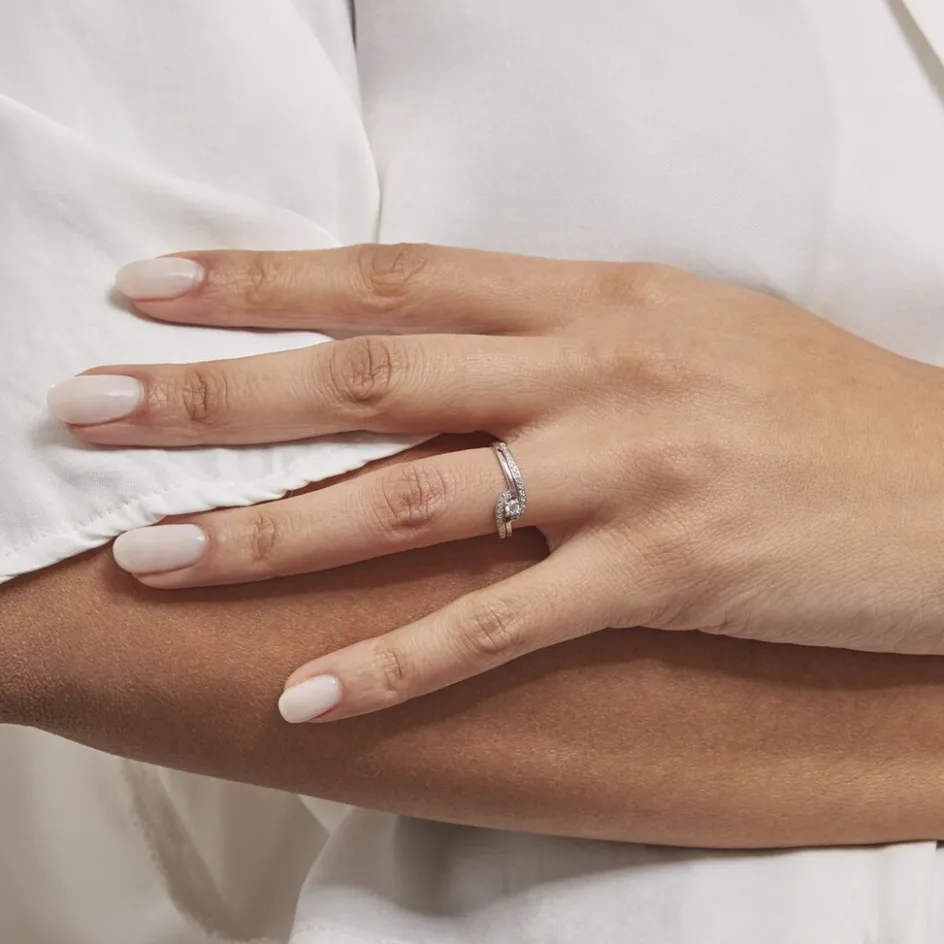 Sale Histoire d'Or Bague Solitaire Vassilissa or blanc diamant