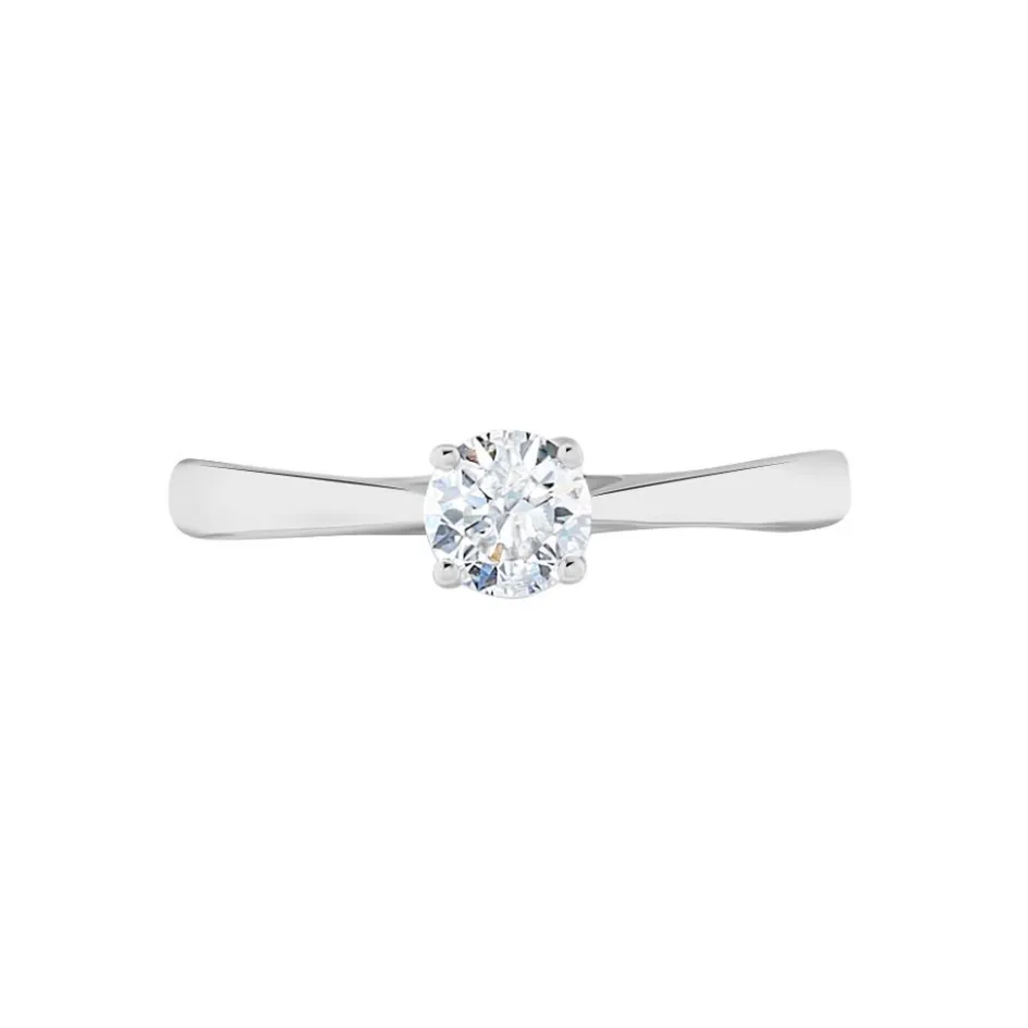 Best Histoire d'Or Bague Solitaire Victoria Platine Blanc Diamant