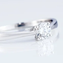 Best Histoire d'Or Bague Solitaire Victoria Platine Blanc Diamant