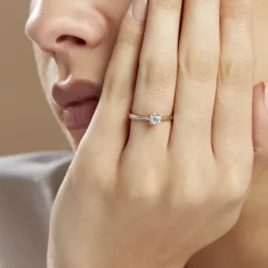 Best Histoire d'Or Bague Solitaire Victoria Platine Blanc Diamant