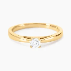 Discount Histoire d'Or Bague Soltaire Iris or jaune diamant