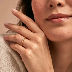 Hot Histoire d'Or Bague Soltaire Iris or jaune diamant