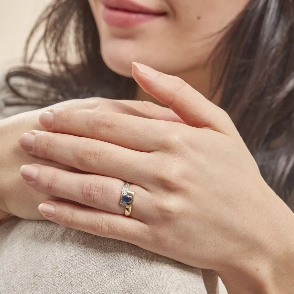 Best Histoire d'Or Bague Taila Or Jaune Saphir