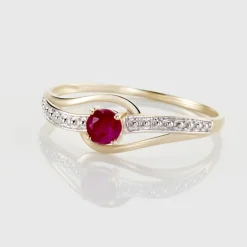 Hot Histoire d'Or Bague Tanissia or jaune rubis