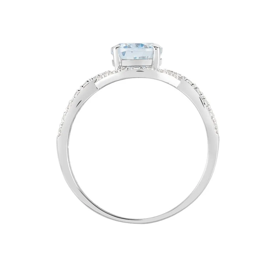 Histoire d'Or Bague Tina Or Blanc Topaze Et Oxyde De Zirconium* Bagues|Bagues Avec Pierre