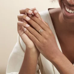 Clearance Histoire d'Or Bague Tourkia Or Jaune Oxyde De Zirconium