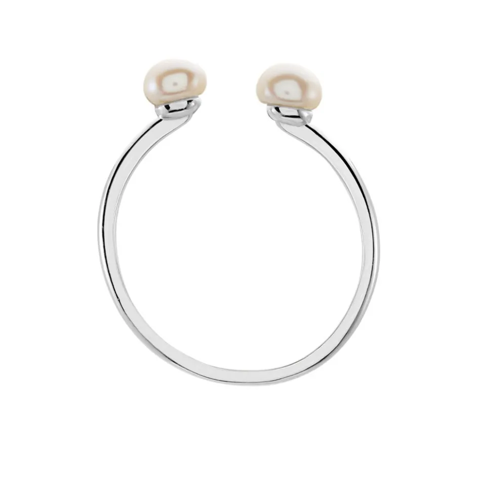 Clearance Histoire d'Or Bague Ull Argent Blanc Perle De Culture