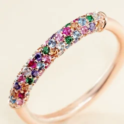 Discount Histoire d'Or Bague Urban Call De Synthese Oxyde De Zirconium argent rose pierre